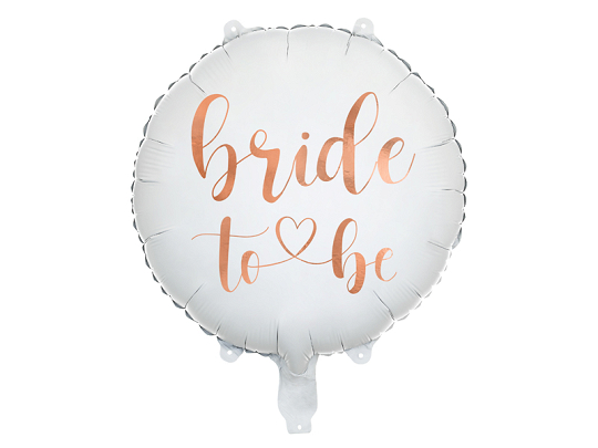 Foil balloon Bride to be 45cm, white