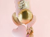 Foil balloon set Baby Bottle Girl, pink (1 pkt / 5 pc.)