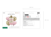 Foil balloon set Baby Bottle Girl, pink (1 pkt / 5 pc.)