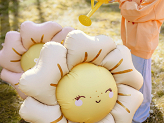 Foil balloon Flower, 104x104 cm, light beige