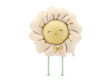 Foil balloon Flower, 104x104 cm, light beige