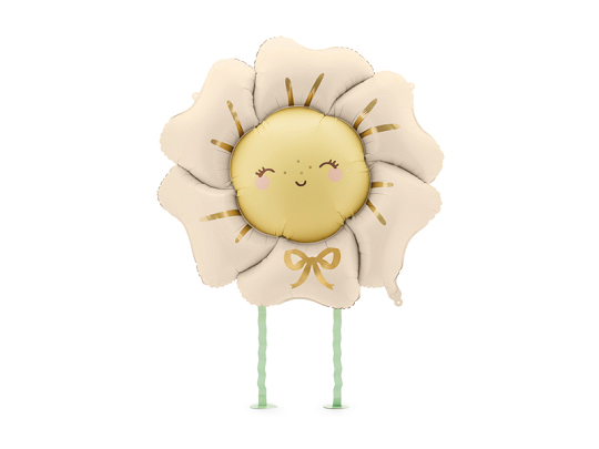 Foil balloon Flower, 104x104 cm, light beige