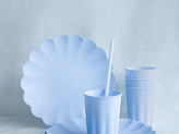 Plastic cups Frill, 220 ml, light blue (1 pkt / 4 pc.)
