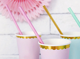 Paper Straws, light pink, 19.5cm (1 pkt / 10 pc.)