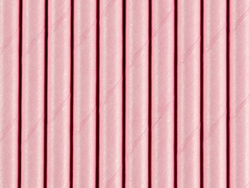 Paper Straws, light pink, 19.5cm (1 pkt / 10 pc.)