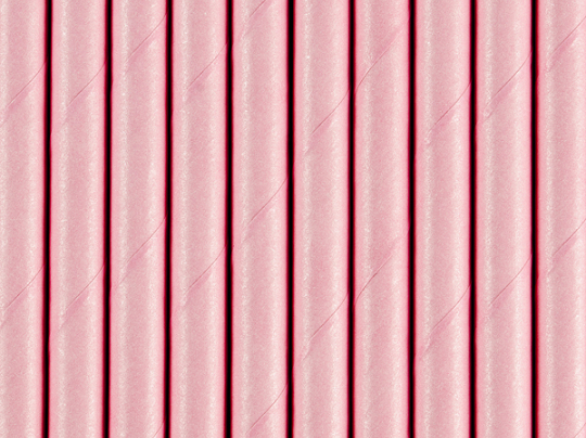 Paper Straws, light pink, 19.5cm (1 pkt / 10 pc.)