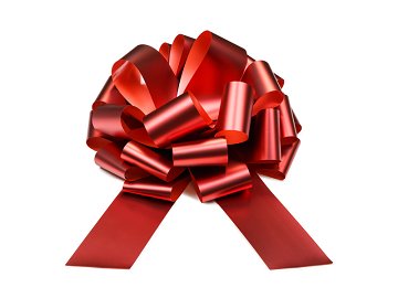 DIY decorative bow, red, 30 cm