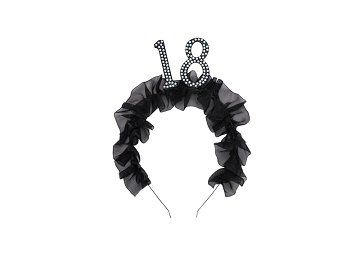 Headband ''18'' with ruffles and pearls