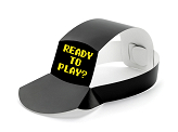 Paper hats Gamer, 38.5x18.5 cm, black (1 pkt / 6 pc.)