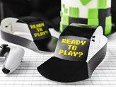 Paper hats Gamer, 38.5x18.5 cm, black (1 pkt / 6 pc.)