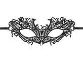 Lace carnival mask, black, 21 x 8 cm