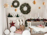 Gift bags Merry Christmas, kraft, 25x11x27cm (1 pkt / 3 pc.)