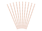 Paper straws, light pink, 19.5cm (1 pkt / 10 pc.)