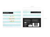 Napkins Yummy - Live Laugh Love, light blue, 33x33cm (1 pkt / 20 pc.)