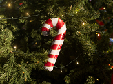Foil balloon for garlands Candy cane, 15.5x31 cm, red and white (1 pkt / 5 pc.)