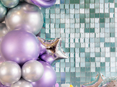 Sequin backdrop panel, square-shape, pale turquoise, 30x30 cm