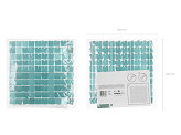 Sequin backdrop panel, square-shape, pale turquoise, 30x30 cm
