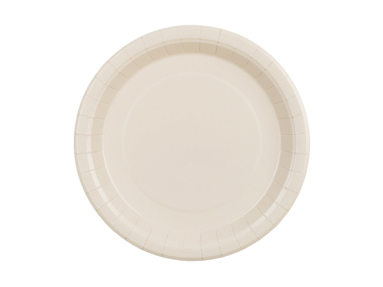 Paper Plates, beige, 23 cm (1 pkt / 6 pc.)