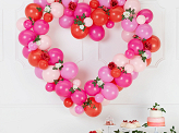 Balloon garland with frame, pink, 160 cm