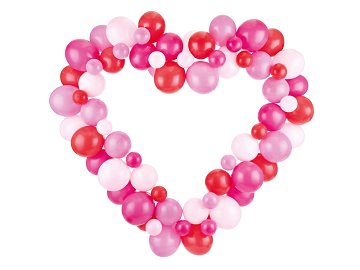 Balloon garland with frame, pink, 160 cm