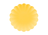 Plastic plates Frill, 22 x 22 cm, yellow (1 pkt / 4 pc.)