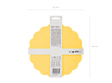 Plastic plates Frill, 22 x 22 cm, yellow (1 pkt / 4 pc.)