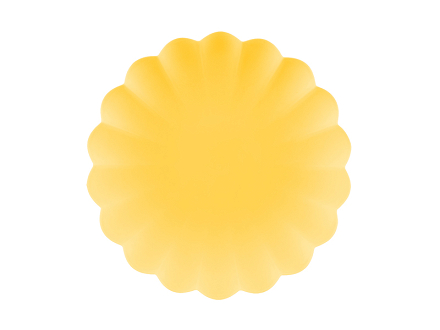 Plastic plates Frill, 22 x 22 cm, yellow