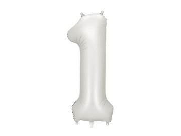 Foil Balloon Number ''1'', 86 cm, silver