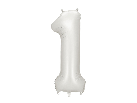 Foil Balloon Number ''1'', 86 cm, silver