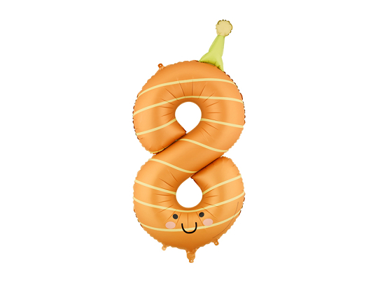 Foil balloon Number ''8'', 86cm, orange