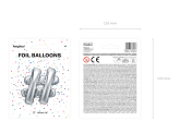 Foil Balloon #, 35cm, silver