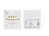 Banner Baby shower, 290x16.5 cm, gold