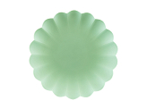 Plastic plates Frill, 22 x 22 cm, sage (1 pkt / 4 pc.)