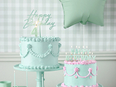 Plastic plates Frill, 22 x 22 cm, sage (1 pkt / 4 pc.)