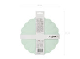 Plastic plates Frill, 22 x 22 cm, sage (1 pkt / 4 pc.)