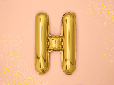 Foil Balloon Letter ''H'', 35cm, gold