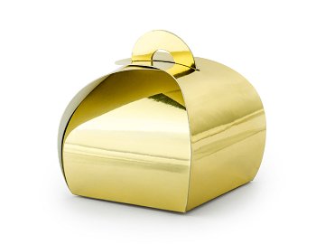 Boxes, gold, 6x6x5.5cm (1 pkt / 10 pc.)