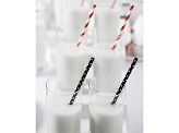 Paper Straws, black, 19.5cm (1 pkt / 10 pc.)