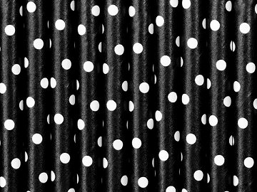 Paper Straws, black, 19.5cm (1 pkt / 10 pc.)