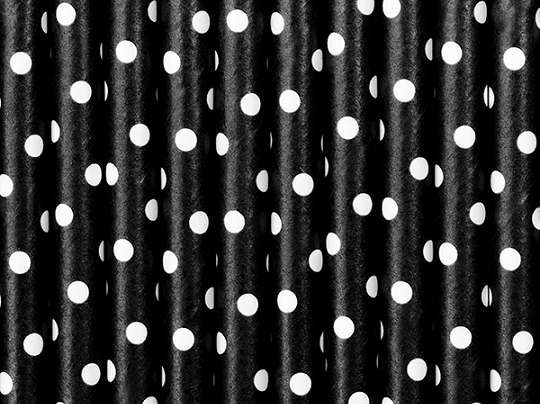 Paper Straws, black, 19.5cm (1 pkt / 10 pc.)