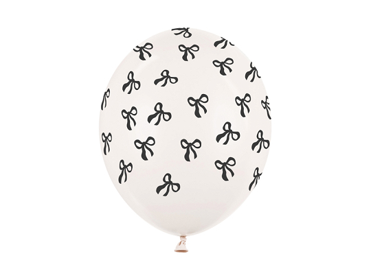 Balloons 30 cm, Bows, Pastel Off-white (1 pkt / 6 pc.)