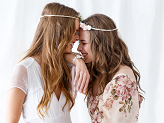 Flower crown, pink, 18cm
