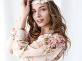 Flower crown, pink, 18cm