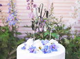 Cake topper Mr&Mrs, 25.5cm