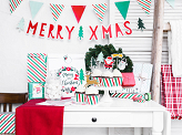 Gift bags Merry Little Christmas, kraft, 25x11x27cm (1 pkt / 3 pc.)