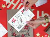 Gift bags Merry Little Christmas, kraft, 25x11x27cm (1 pkt / 3 pc.)