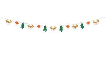 Paper garland Forest, mix, 1.7m