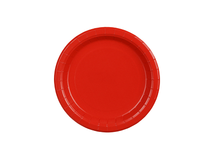 Paper Plates, red, 18 cm