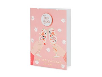 Card with enamel pin Bride Team, 10.5x15 cm
