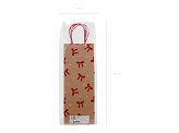 Gift bags Stripes and bows, 12.5x33.5x9 cm, kraft (1 pkt / 6 pc.)